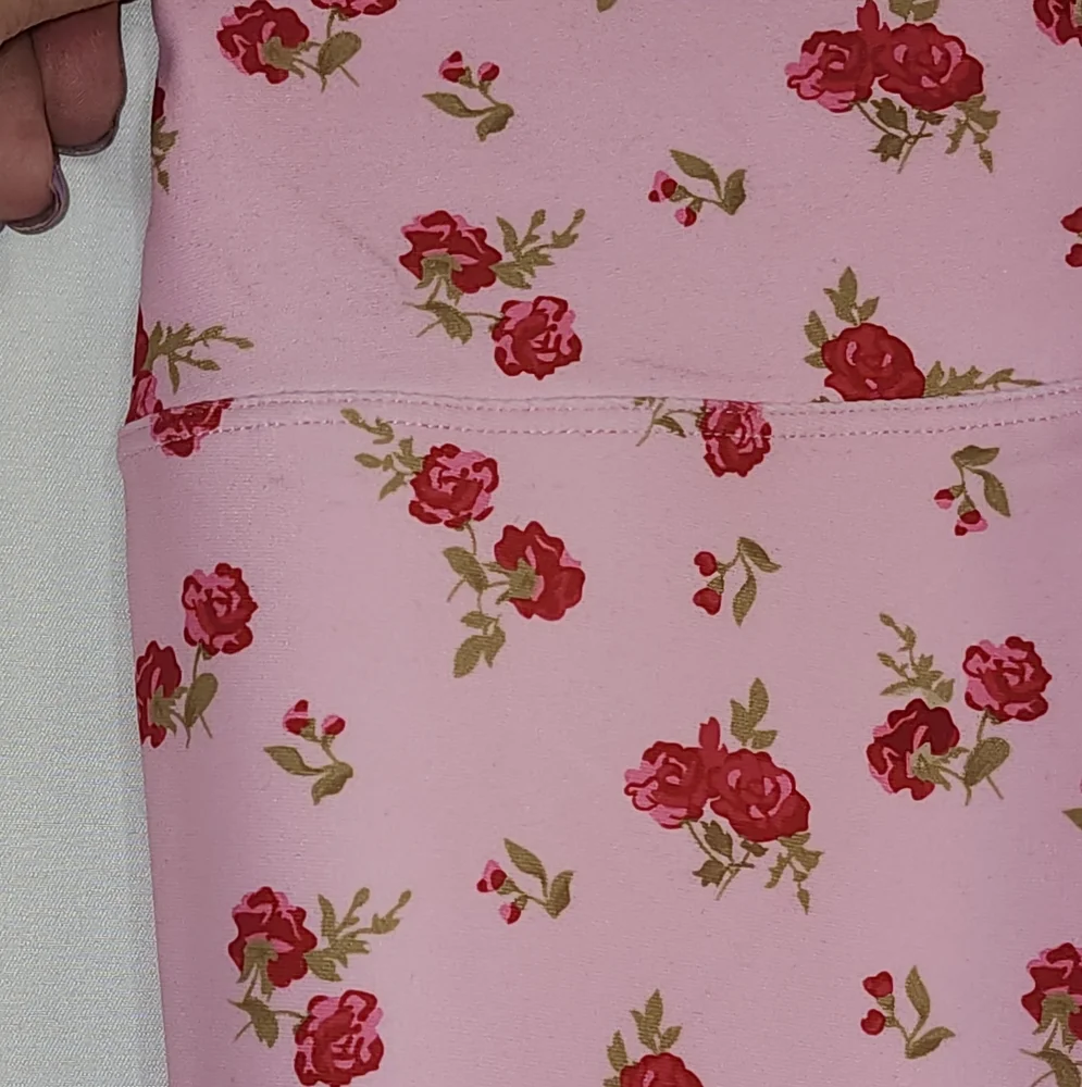 NWT Ampersand Pastel Pink Floral Leggings Balletcore Y2K Athleisure Size XL & 3X - Picture 6 of 16